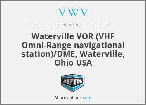VWV - Waterville VOR (VHF Omni-Range navigational station)/DME, Waterville, Ohio USA