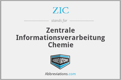 ZIC - Zentrale Informationsverarbeitung Chemie