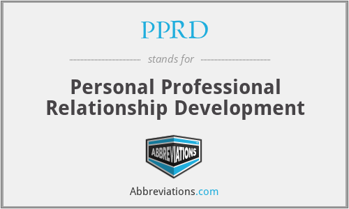 PPRD - Personal Professional Relationship Development