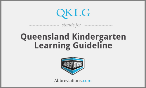 QKLG - Queensland Kindergarten Learning Guideline