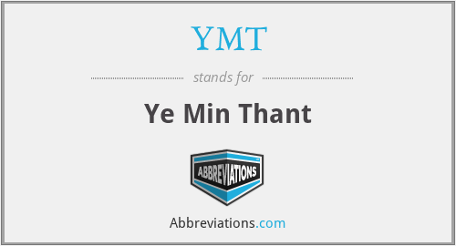 YMT - Ye Min Thant
