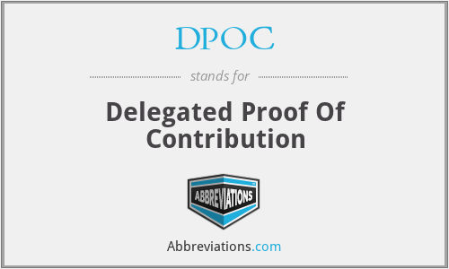 DPOC - Delegated Proof Of Contribution