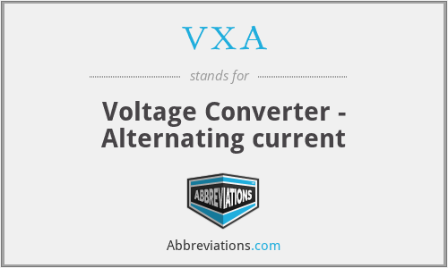 VXA - Voltage Converter - Alternating current