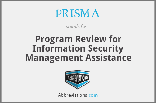 PRISMA - Program Review for Information Security Management Assistance