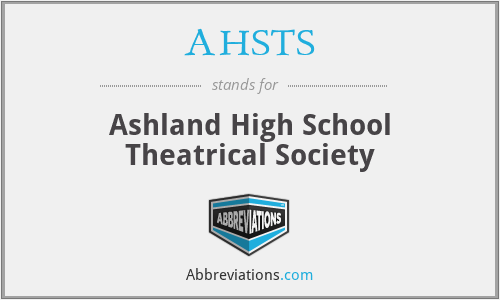AHSTS - Ashland High School Theatrical Society