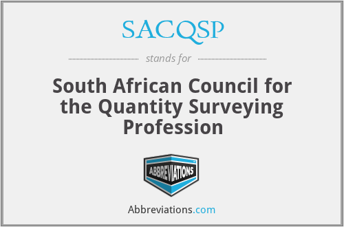 SACQSP - South African Council for the Quantity Surveying Profession