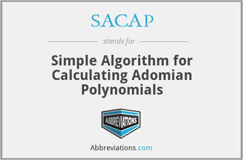 SACAP - Simple Algorithm for Calculating Adomian Polynomials