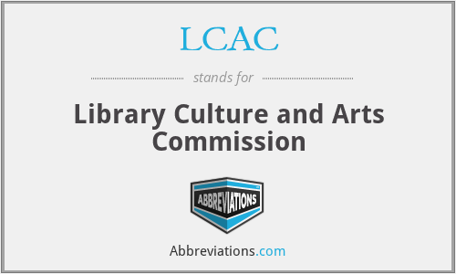 LCAC - Library Culture and Arts Commission