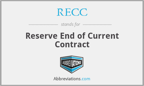 RECC - Reserve End of Current Contract