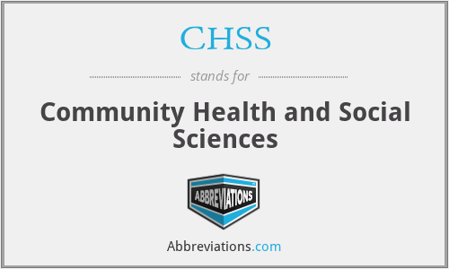 CHSS - Community Health and Social Sciences