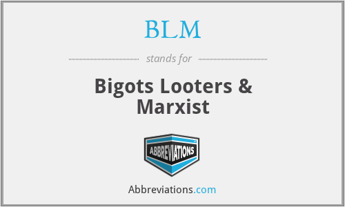 BLM - Bigots Looters & Marxist