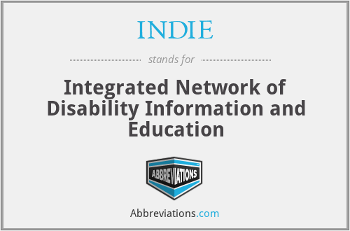 INDIE - Integrated Network of Disability Information and Education