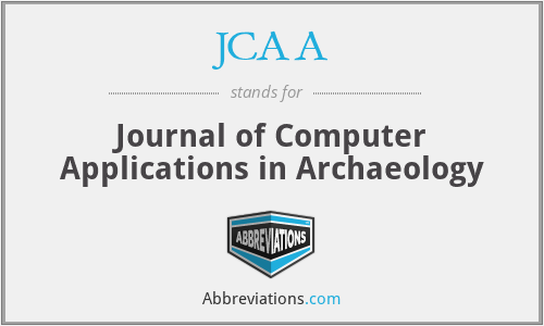 JCAA - Journal of Computer Applications in Archaeology