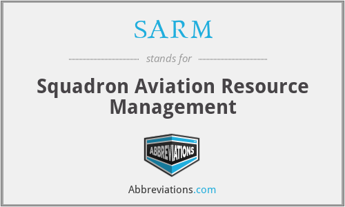 SARM - Squadron Aviation Resource Management