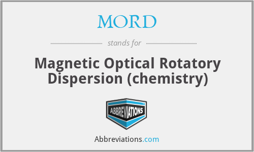 MORD - Magnetic Optical Rotatory Dispersion (chemistry)