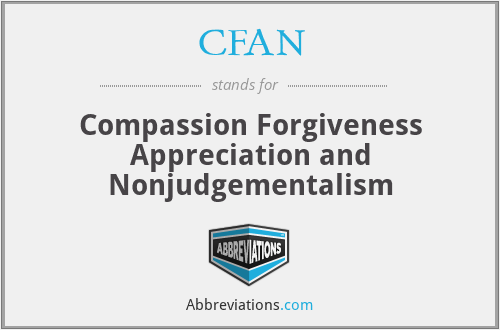 CFAN - Compassion Forgiveness Appreciation and Nonjudgementalism