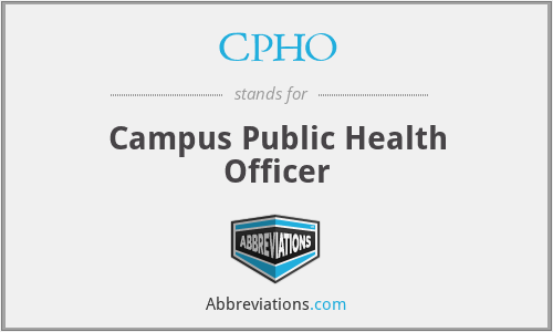 CPHO - Campus Public Health Officer