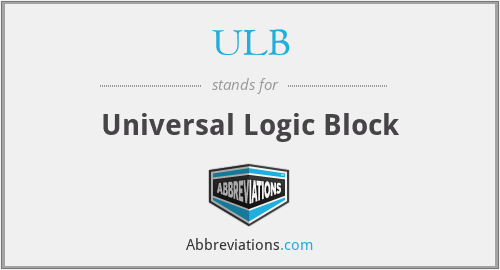 ULB - Universal Logic Block