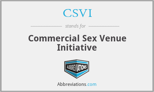 CSVI - Commercial Sex Venue Initiative