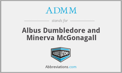 ADMM - Albus Dumbledore and Minerva McGonagall