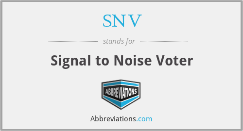 SNV - Signal to Noise Voter