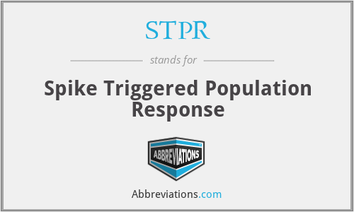 STPR - Spike Triggered Population Response