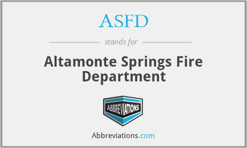 ASFD - Altamonte Springs Fire Department