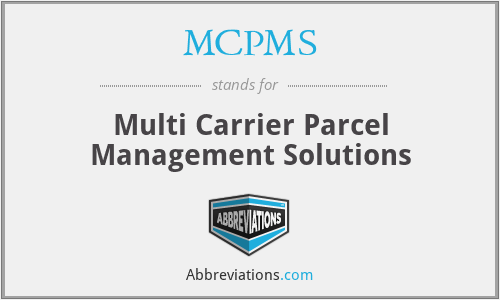 MCPMS - Multi Carrier Parcel Management Solutions