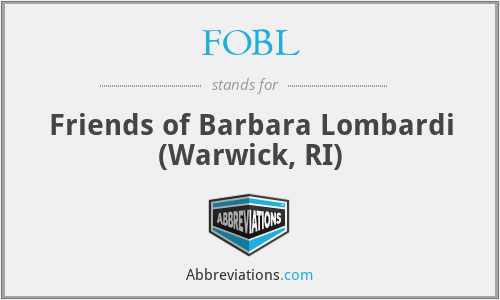 FOBL - Friends of Barbara Lombardi (Warwick, RI)