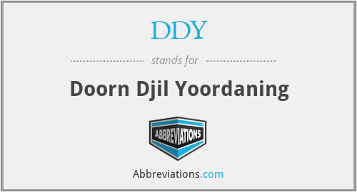 DDY - Doorn Djil Yoordaning