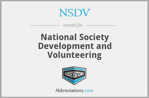 NSDV - National Society Development and Volunteering