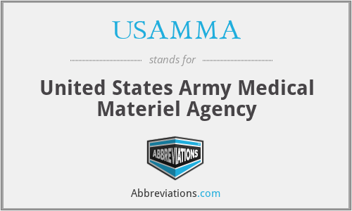 USAMMA - United States Army Medical Materiel Agency