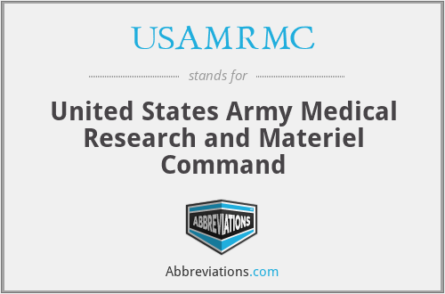 USAMRMC - United States Army Medical Research and Materiel Command