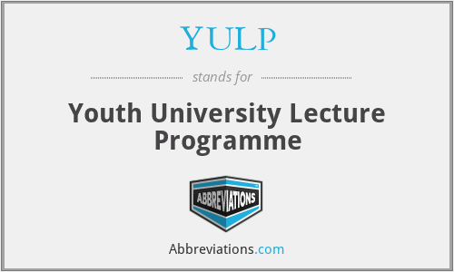 YULP - Youth University Lecture Programme