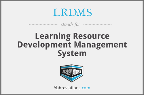 LRDMS - Learning Resource Development Management System