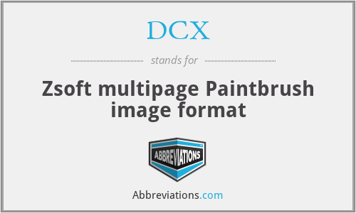 DCX - Zsoft multipage Paintbrush image format