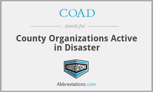 COAD - County Organizations Active in Disaster