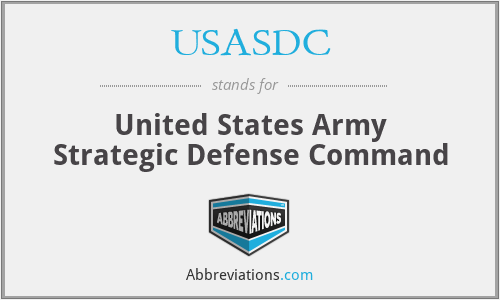 USASDC - United States Army Strategic Defense Command