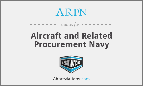 ARPN - Aircraft and Related Procurement Navy