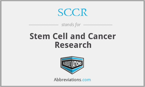 SCCR - Stem Cell and Cancer Research