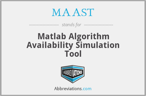 MAAST - Matlab Algorithm Availability Simulation Tool