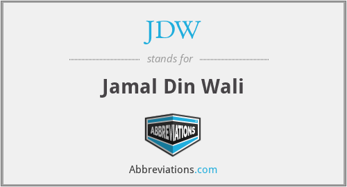 JDW - Jamal Din Wali