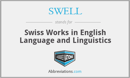SWELL - Swiss Works in English Language and Linguistics