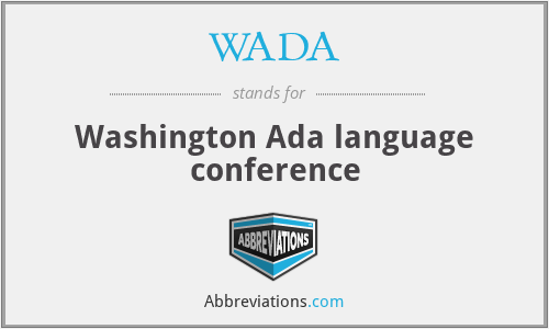 WADA - Washington Ada language conference