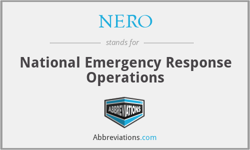 NERO - National Emergency Response Operations