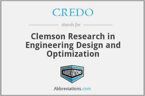 CREDO - Clemson Research in Engineering Design and Optimization