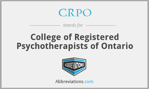 CRPO - College of Registered Psychotherapists of Ontario