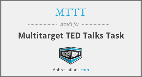 MTTT - Multitarget TED Talks Task