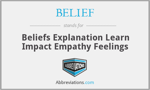 BELIEF - Beliefs Explanation Learn Impact Empathy Feelings