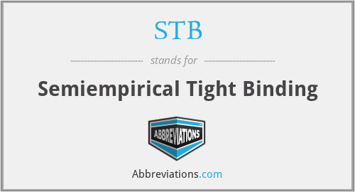 STB - Semiempirical Tight Binding